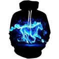 thumbnail image 1 of "Xishao Sudadera con Capucha De Llama Colorida para Hombre Y Mujer, Abrigo con Capucha 3D, Chaqueta Divertida Negra, Otoño E Invierno" Xishao ropa, 1 of 2