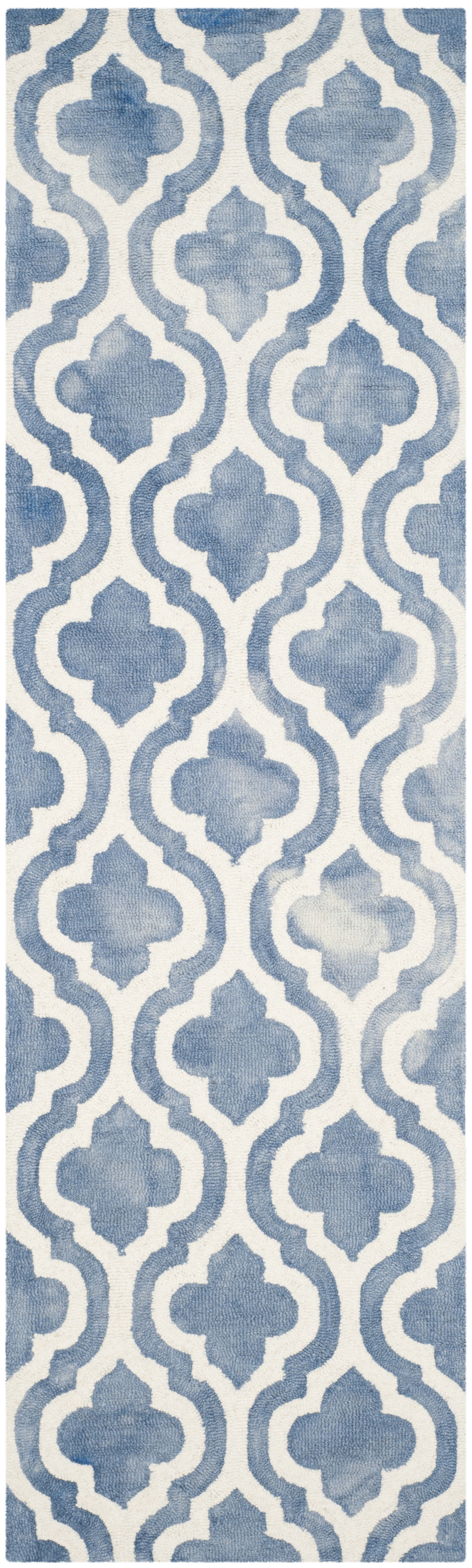 Safavieh Dip Dye Jolyon Geometric Wool Runner Rug, Blue/Ivory, 2'3" x 8'