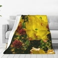 thumbnail image 4 of Salouo Cactus Flowers Print Bed Blankets,Flannel Blanket Comfortable Air Conditioning Blanket Lightweight Blanket for Sofa Bed Travel & Couch -50"x40", 4 of 8