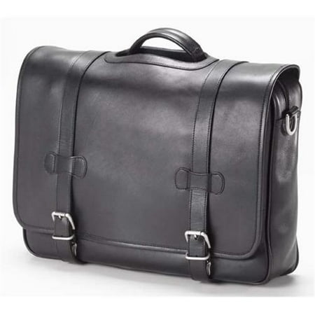 Clava SF-8 Bridle Executive Porthole Flap Briefcase - Bridle Black