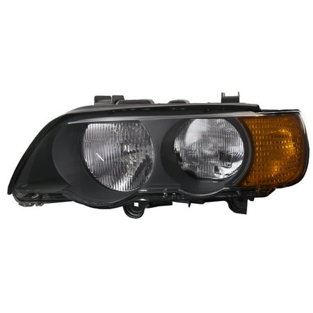 Twin Halogen Assembly - 2000-2003 BMW X5 Halogen Type Headlight Driver Side New Left Halogen Headlamp Manual Twin Assembly BM2518109