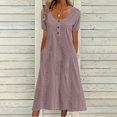 thumbnail image 2 of Robe d'Été Décontractée à Œillets pour Femmes, Robe Maxi Brodée Boho, Robe Longue Plissée, Vêtements Tendance pour Vacances à la Plage 2025, 2 of 6