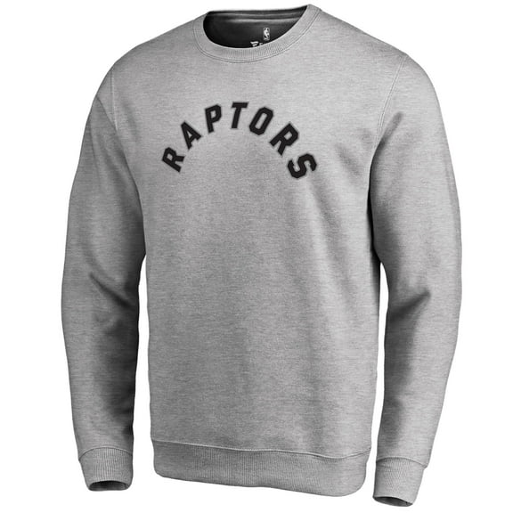 Men's Heathered Gray Toronto Raptors Wordmark Pullover Sweatshirt