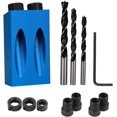 thumbnail image 1 of Kit de plantilla con orificios de bolsillo, guías para carpintería, herramienta de ángulo de articulación, localizador de carpintería, accesorio de orificio inclinado para carpintería de 15°, 1 of 5