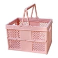 thumbnail image 3 of Cesta de Picnic plegable, cesta de la compra, caja de almacenamiento Rectangular reutilizable de gran capacidad, cesta de almacenamiento para cocina y Rosa, 3 of 8