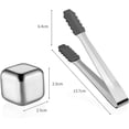 thumbnail image 4 of Stainless Steel Ice Cube For Freezer, Reusable Ice Cube For Whiskey, Metal Ice Cubes With Head Tongs And Storage Box Sets (Size : 8 Cubes), 4 of 5