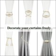 thumbnail image 5 of Magnetic Curtain Tiebacks Rope Modern Handmade Curtain Tie Backs Decorative Drapes Weave Holdbacks for Window Décor, Black, 5 of 6