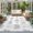Gray, White, variant on Round Rugs 6Ft, Blue Palm Trees Round Area Rug Washable Indoor Throw Carpet, Tropical Summer Beach Botanical Soft Non Slip Circle Rug for Office Cabinet Home Decor Aesthetic