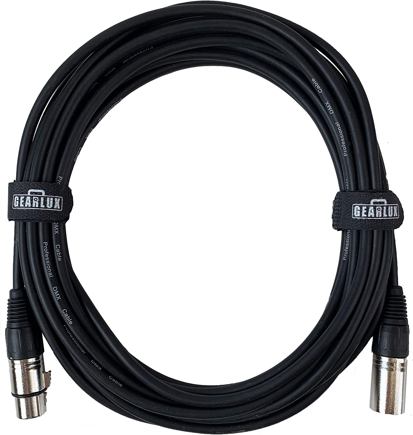 Gearlux 25-Foot 3-Pin Male-to-Female DMX Cable - 4 Pack