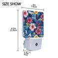 thumbnail image 4 of Sea and Tropical Flower Night Light 2 Pack LED Nightlight Plug into Wall Dusk to Dawn Sensor Soft White, 4 of 7