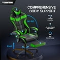 thumbnail image 4 of Soontrans Gaming Chair Computer Chair with Footrest, Office Chair with Lumbar Massage Pillow, Racing Ergonomic Game Chair , Swivel Gamers Chair for Adults s, Green, 4 of 10