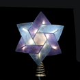 thumbnail image 1 of Kurt Adler 8 "Étoile Bleue et Blanche Éclairée de David Capiz Shell Christmas Tree Topper - Lumières Claires, 1 of 2