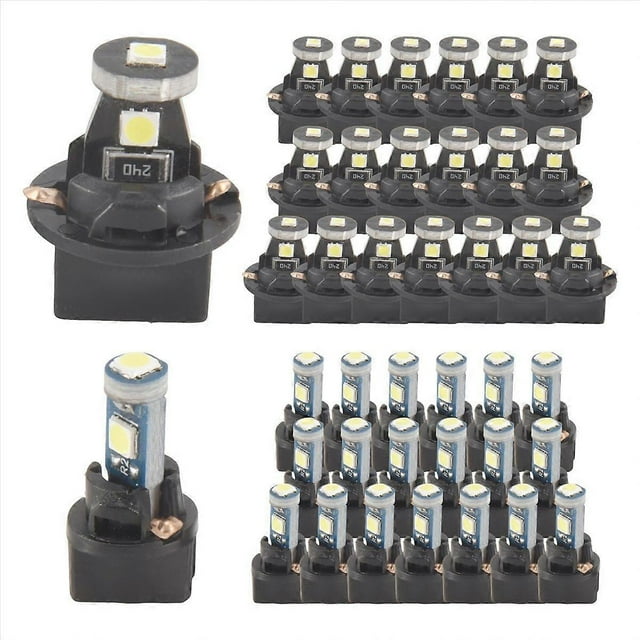 40 Pieces T5 T10 LED Bulbs Dash Lights with Twist Socket Instrument