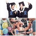 thumbnail image 4 of Unique Bargains 2 Pcs Graduation Party Ribbon Corsage Reusable Graduation Party Corsage Gold Tone Dark Blue, 4 of 6
