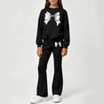 thumbnail image 2 of ATOGUTA Princess Outfits For Girls Fall Clothes Long Sleeve Pullover Sweatshirt and Sweatpants Kids Clothing Size 3T-14, Black, 2 of 5