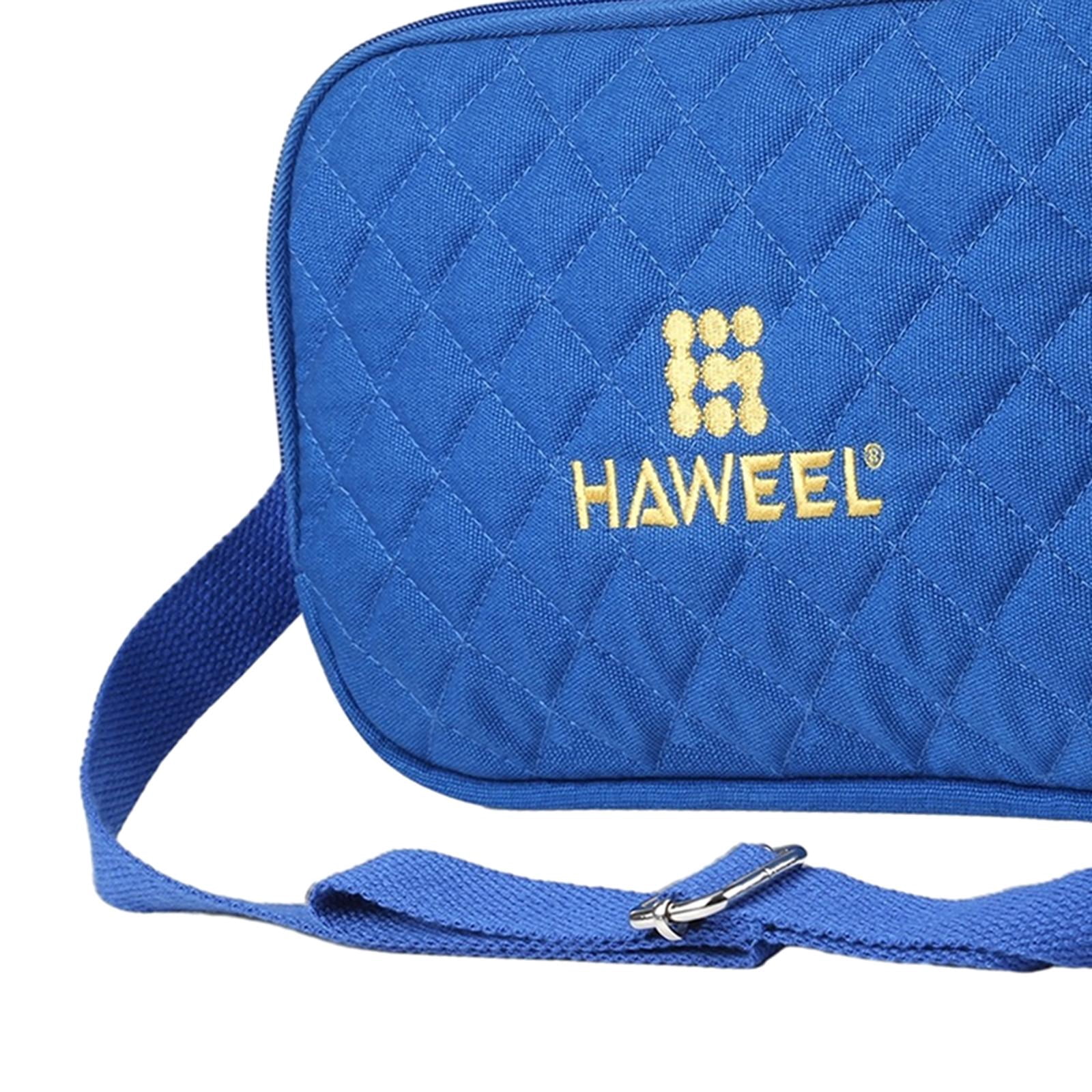 harayaa Cross Shoulder Hand Warmer Storage Bag Prevent Overheating Canvas Warmer Bag USB Blue