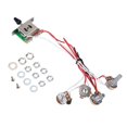 thumbnail image 3 of 1x Pots for Guitar PreWired 1 Volume 2 Tone Control 5 Way Switch 3-500K & 1Pc Boat Output Input Jack Plate Sockets, 3 of 10