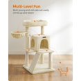 thumbnail image 3 of Condominio Cat Tree Feandrea de varios niveles con rampa de 96 cm, color beige, 3 of 9