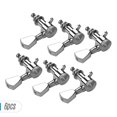 thumbnail image 2 of Graflsoa 6-Piece Locking Guitar Tuner Set with Diamond Head Knobs, Silver Alloy, 6R, Easy Installation, Durable Gear Mechanism, 2 of 6