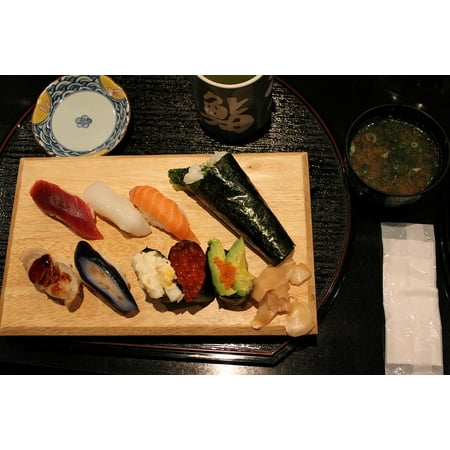 Canvas Print Food Japanese Tokyo Sushi Stretched Canvas 32 x (Best Sushi Tokyo Fish Market)