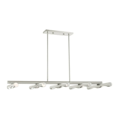 

Livex Lighting 45918 Acra 10 Light 50 Wide Linear Chandelier - Nickel