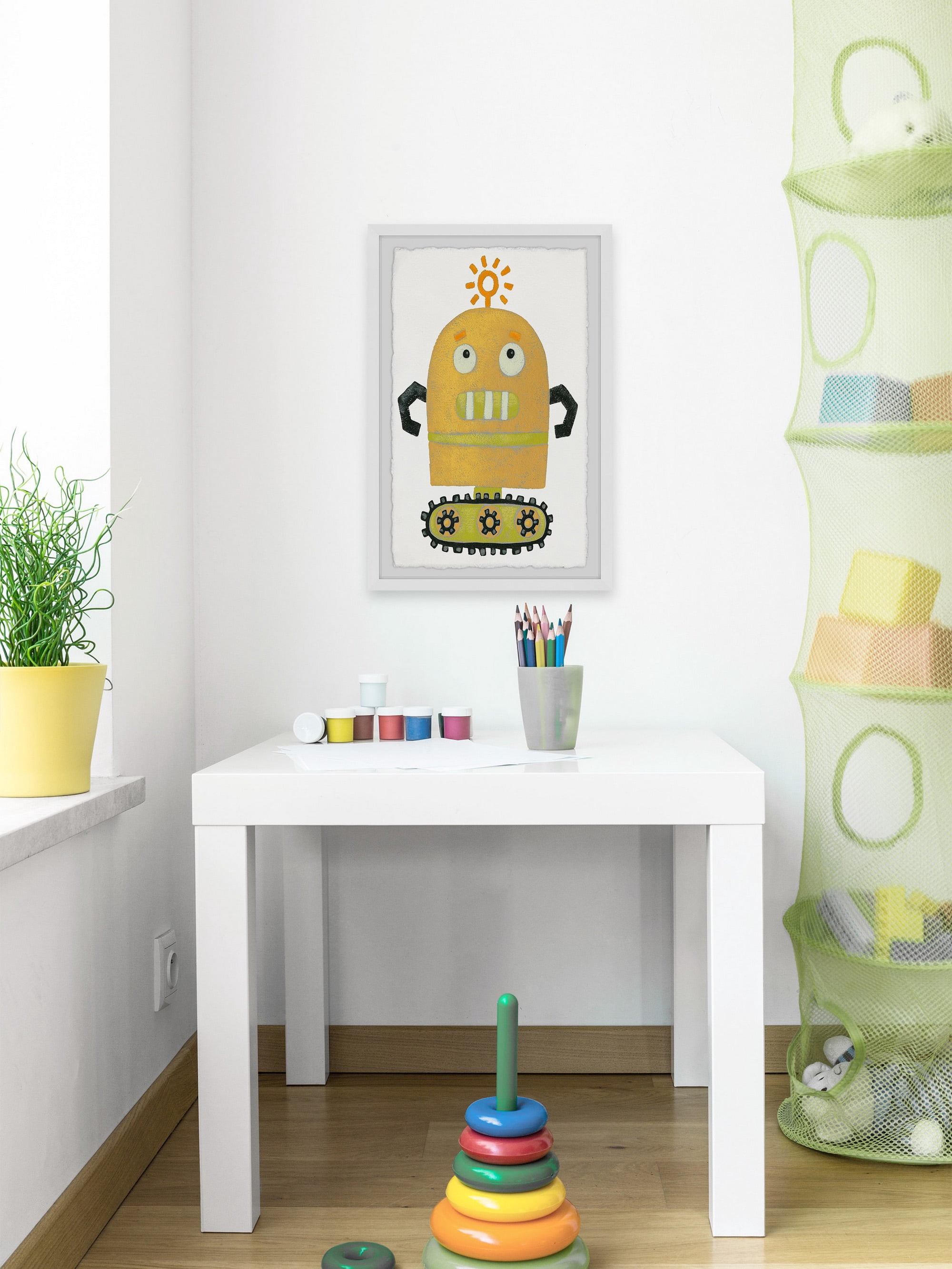 Marmont Hill Thinker Robot Framed Wall Art
