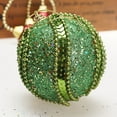 thumbnail image 3 of Flybaeast - Bolas colgantes navideñas con purpurina y diamantes de imitación para árbol de Navidad, 8 cm (verde), 3 of 3