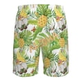 thumbnail image 6 of Disketp Men'S Swim Trunks Hawaiian Breathable Surf Beach Swimsuits Mesh Lining Beach Shorts With Pockets-Gnome And Pineapple, 6 of 9