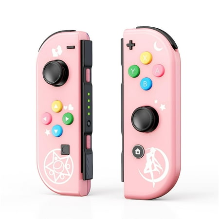 Switch Controller, Joypad Controller for Nintendo Switch/Lite/OLED, Switch Remote Controller Supports Screenshot/Wake-up/Motion Control/Dual Vibration (Pink)