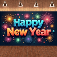 thumbnail image 2 of Festive Design Happy New Year Banner Colorful Decoration New Year Celebration for Party Celebration Indoor Decoration Event Decoration, 2 of 7