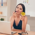 thumbnail image 3 of Unique Bargains 1 Pc Women Portable Round Makeup Mirror for Travel Vacation Gold Tone Aluminum Mirror PU Leather, 3 of 3