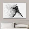 thumbnail image 3 of wall26 Canvas Print Wall Art 3D Illusion Surreal Abstract Black Dot Baseball Player Portrait Sports Fitness Digital Art Realism Decorative Scenic Multicolor for Living Room, Bedroom, Office - 16&quot, 3 of 5