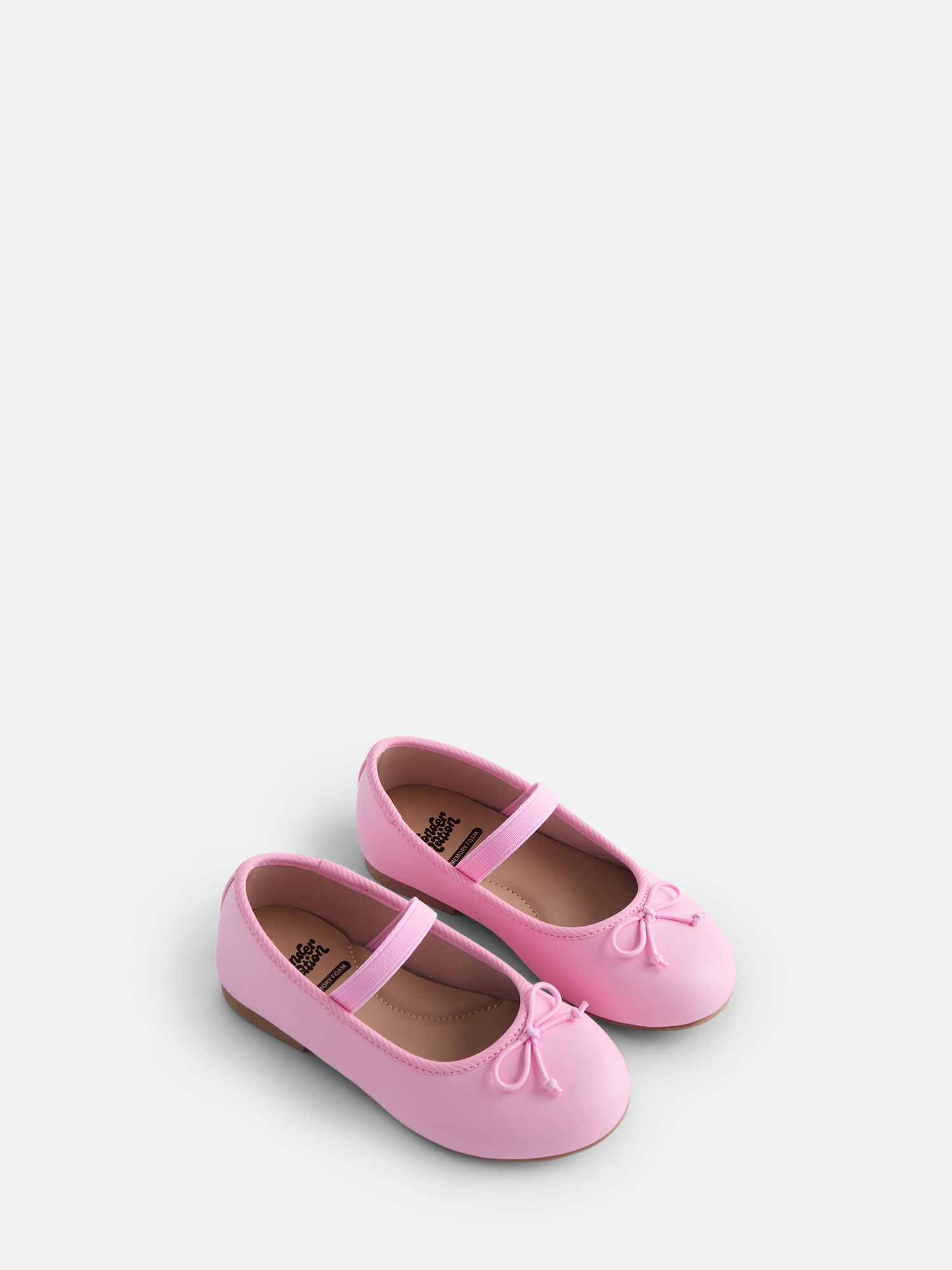 Wonder Nation Toddler Girls Bow Ballet Dress Shoes