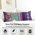 thumbnail image 3 of Paisley Long Body Pillow Cover - Vintage Bohemian Floral Print, Soft & Breathable Ethnic Fabric, Hidden Zipper, 20"x54" - Elegant Home Decor Gift for Side Sleepers & Pregnancy Support, 3 of 7