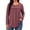 Brown-Red, variant on Plus Size Women Blouses Lace Long Sleeve Boho Tops Crew Neck Fall Shirts Trendy Tunic Blouses