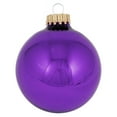 thumbnail image 2 of Glass Christmas Tree Ornaments - 50mm / 2" [12 Pieces] Designer Balls from Christmas by Krebs - Handmade Seamless Hanging Holiday Decorations for Trees (Royal Lilac Purple), 2 of 5