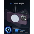 thumbnail image 3 of Mgnaooi Magnetic Case for iPhone 15 Pro Max Compatible with MagSafe, Military Grade Drop Protection, Shockproof Slim Translucent Matte for iPhone 15 Pro Max Phone Case 6.7 Inch, Purple, 3 of 7