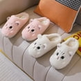 thumbnail image 4 of Zapatillas de gato bonitas para mujer, pantuflas peludas y peludas con plataforma para el hogar, chanclas de felpa para invierno para hombre, pantuflas peludas para interiores, encantadores zapatos de, 4 of 4