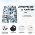thumbnail image 5 of Lsque Mens Swim Trunks Boat In Ocean Pattern - Bathing Suit Compression Liner - Beach Swim Shorts Swimwear - (S-3XL) - Stretch Quick Dry -3X-Large, 5 of 9