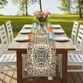 thumbnail image 4 of Boho Southwestern 120 Inch Table Runner, Vintage Retro Geometric Ethnic Farmhouse Dresser Scarf Cotton & Linen Tablerunner for Dining/Kitchen Island/Holiday Party Décor 13" x 120", 4 of 9