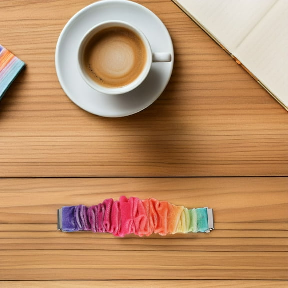 KONTONTY Watch Band Replacement Strap Cloth Watchbands 1Pack Assorted Color for Women Birthday