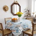 thumbnail image 3 of Thanksgiving Table Cloth Waterproof Tablecloths, Coastal Starfish Coral Shell Pumpkin Tablecloth Dining Table Cover for Kitchen Party Tabletop Outdoor, Square Tablecloth 60x60 Inch, 3 of 9