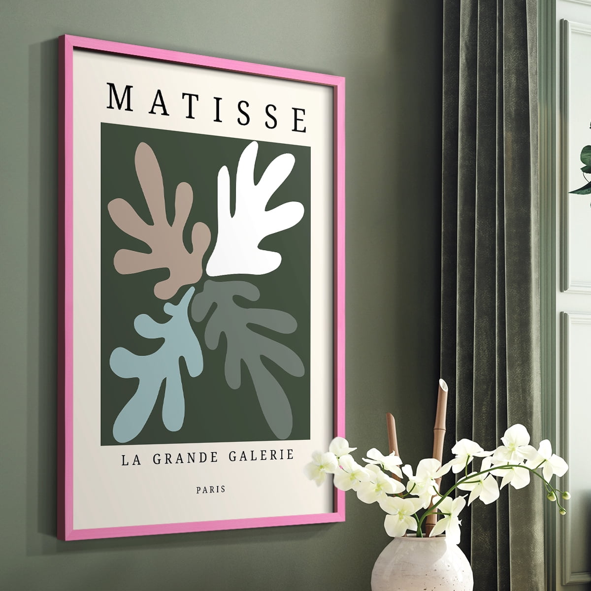 Matisse CCCLXXXIV in Pink Solid Wood 8 x 10 Framed Print
