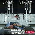 thumbnail image 2 of Delta 2390L-Dst Broderick 1.8 GPM Widespread Bridge Pull Down Kitchen Faucet - Black, 2 of 7