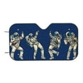 thumbnail image 4 of Uemuo Disco party Astronaut Dancing Pattern Accordion Car Windshield Sun Shade, Foldable Reflective Sun Visor for Car, Reflector Windshield Sunshade-Medium, 4 of 7