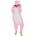 thumbnail image 1 of Disfraz de mono NEWCOSPLAY con forma de animal, pijama de peluche con forma de cerdo rosa, 1 of 6