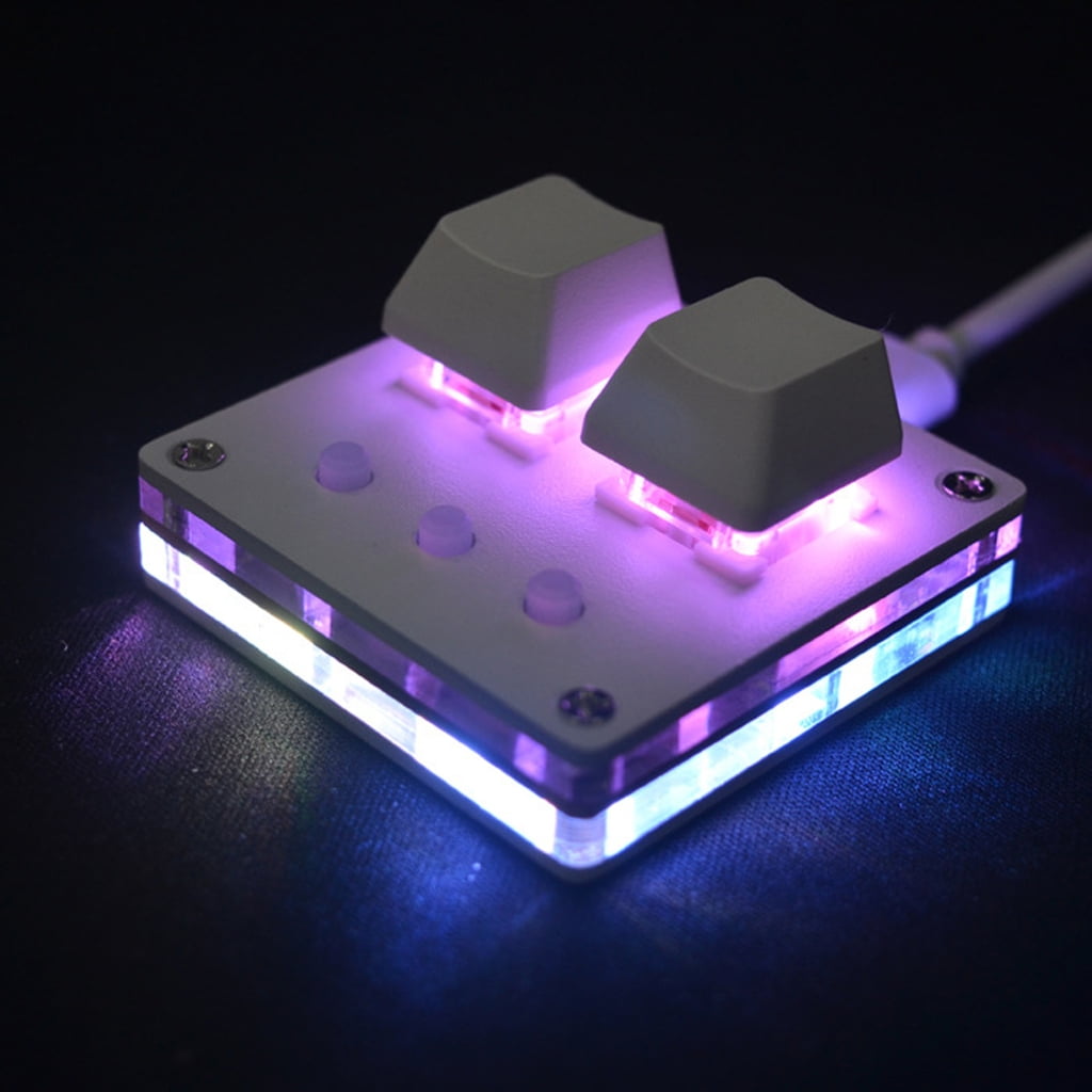 2Key Mini Mechanical Keyboard Color Switches Optional with Lighting Customizable