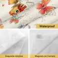 thumbnail image 4 of Spring Floral No Hooks Shower Curtain with Snap-in Liner Pink Blue Wild Flowers Butterfly Botanical Vintage Shower Curtains for Bathroom, Waterproof, Easy Install, Washable 54"x78", 4 of 9