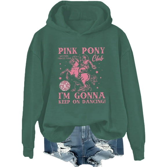 Pink Pony Club Hoodie Pink Pony Club Shirt Funny Humor Vintage Retro Graphic Sweatshirt