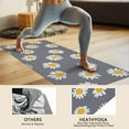 thumbnail image 4 of Gray White Flower Pattern Hot Yoga Mat Towel Non Slip for Hot Yoga - Quick-Drying Yoga Mat Cover with 4 Corner Pockets with Travel Bag - Hot Yoga Towel Non Slip Grip Moisture Wicking Sweat 70"x26", 4 of 6